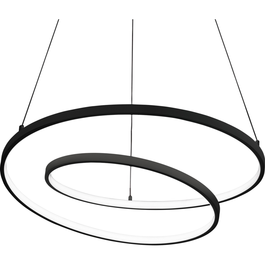 Ideal Lux - Lampadario a sospensione LED dimmerabile con cavo OZ LED/55W/230V Ø 80 cm CRI 90 nero