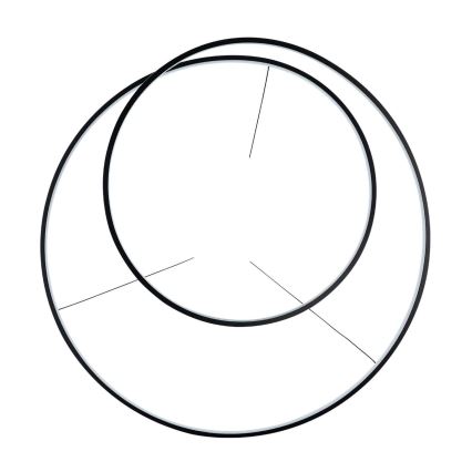 Ideal Lux - Lampadario a sospensione LED dimmerabile con cavo OZ LED/55W/230V Ø 80 cm CRI 90 nero