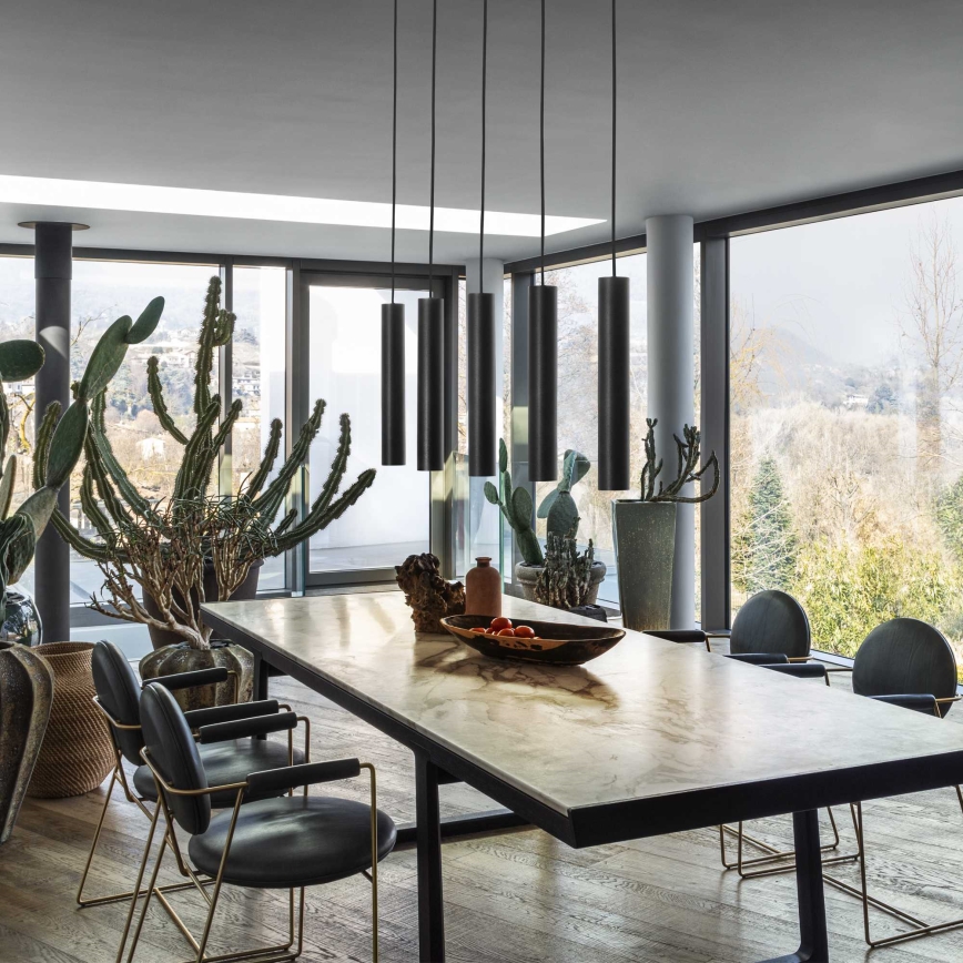 Ideal Lux - Lampada a sospensione LED LOOK 1xGU10/7W/230V CRI 90 Ø 6 cm nero