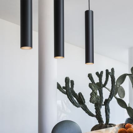 Ideal Lux - Lampada a sospensione LED LOOK 1xGU10/7W/230V CRI 90 Ø 6 cm nero