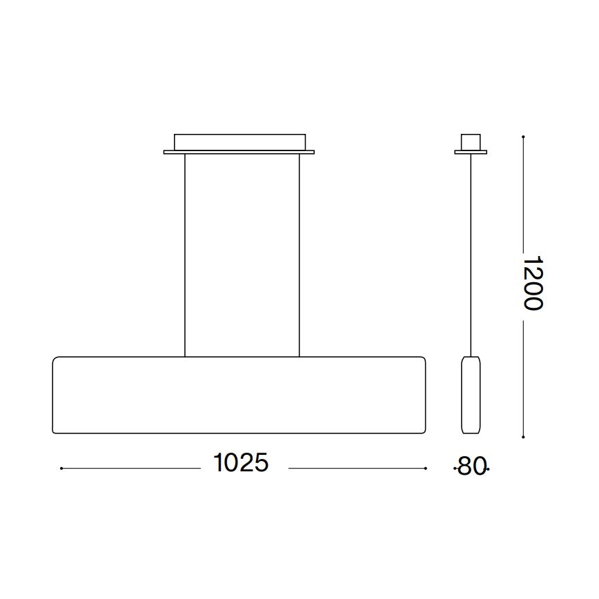 Ideal Lux - Lampada a sospensione LED su cavo DESK LED/32W/230V 102,5 cm CRI 90 bianco