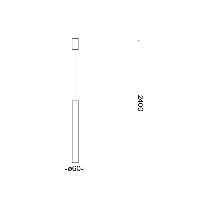 Ideal Lux - Lampada a sospensione LED su cavo LOOK 1x GU10/7W/230V CRI 90 Ø 6 cm, rame
