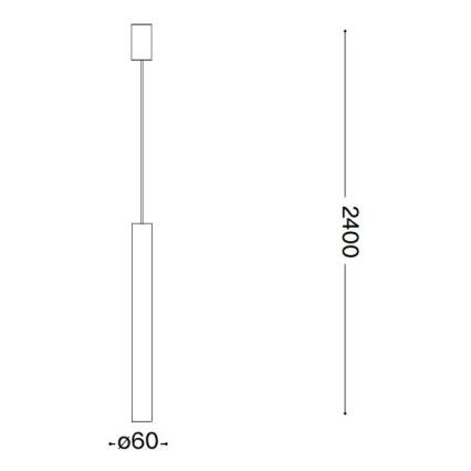 Ideal Lux - Lampada a sospensione LED su cavo LOOK 1xGU10/7W/230V CRI 90 Ø 6 cm bianca