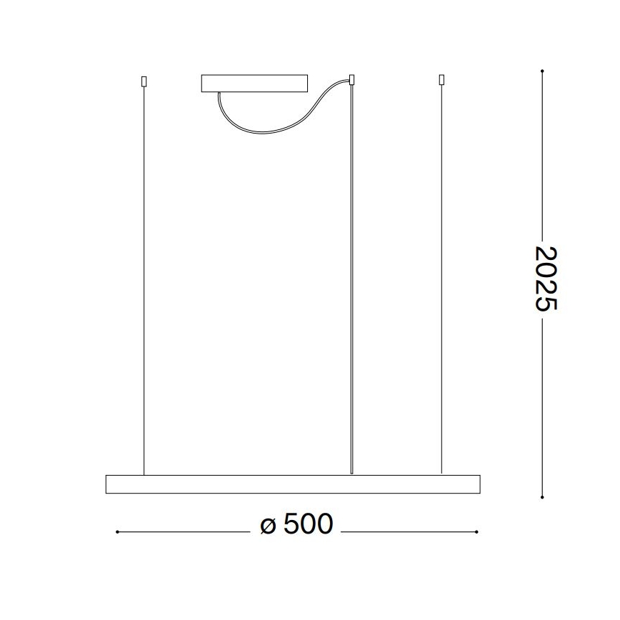 Ideal Lux - Lampadario LED a sospensione su cavo ORACLE SLIM LED/29W/230V 4000K CRI 90 Ø 50 cm bianco