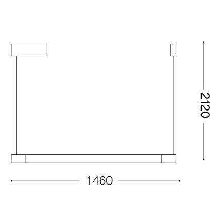 Ideal Lux - Lampada a sospensione LED su cavo YOKO LED/17W/230V CRI 90 bianco