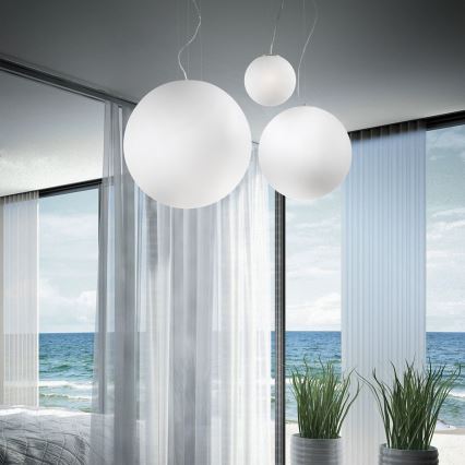 Ideal Lux - Lampada a sospensione su cavo MAPA 1xE27/42W/230V Ø 50 cm bianco