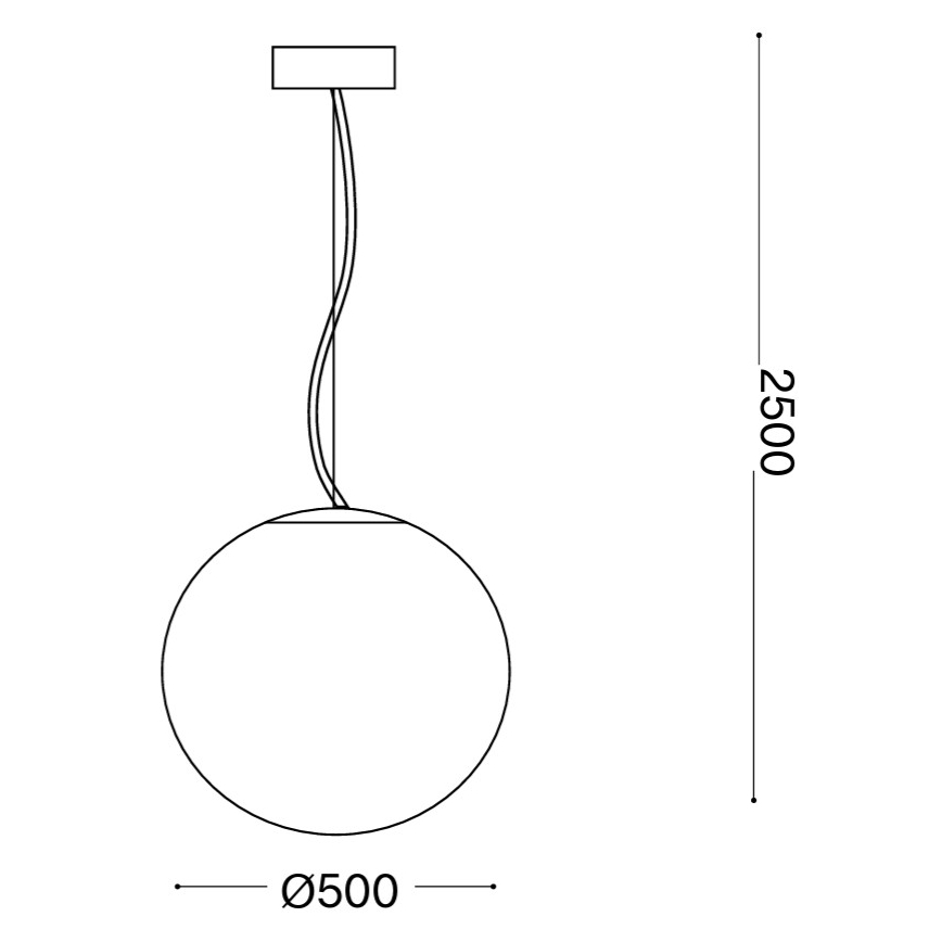 Ideal Lux - Lampada a sospensione su cavo MAPA 1xE27/42W/230V Ø 50 cm bianco