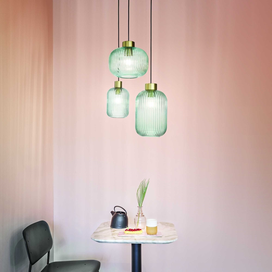Ideal Lux - Lampada a sospensione su cavo MINT 1xE27/60W/230V Ø 14 cm verde