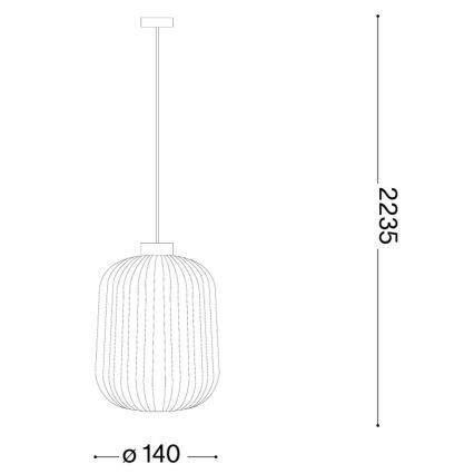 Ideal Lux - Lampada a sospensione su cavo MINT 1xE27/60W/230V Ø 14 cm verde