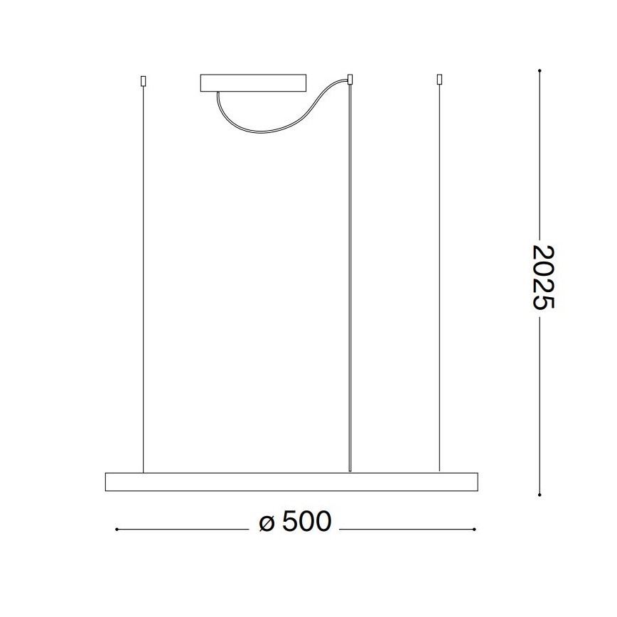 Ideal Lux - Sospensione LED dimmerabile su cavo ORACLE SLIM LED/28W/230V 3000K CRI 90 Ø 50 cm bianco