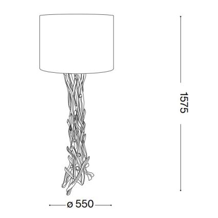 Ideal Lux - Lampada con piedistallo DRIFTWOOD 1xE27/60W/230V guava