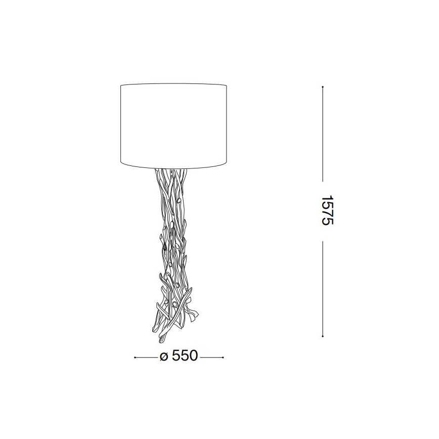 Ideal Lux - Lampada con piedistallo DRIFTWOOD 1xE27/60W/230V guava