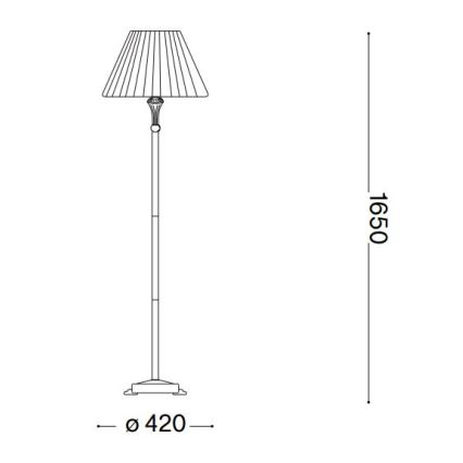 Ideal Lux - Lampada con piedistallo FIRENZE 1xE14/40W/230V bianco/oro
