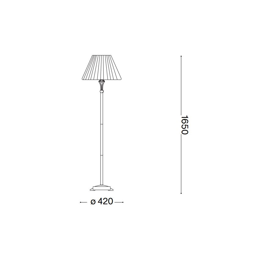 Ideal Lux - Lampada con piedistallo FIRENZE 1xE14/40W/230V bianco/oro