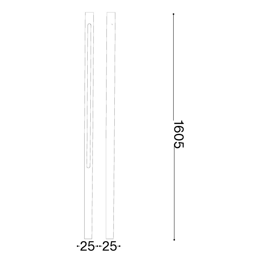 Ideal Lux - Lampada da esterno a LED JEDI LED/25W/230V 160 cm CRI 90 IP65 antracite