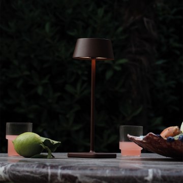 Ideal Lux - Lampada da esterno dimmerabile a LED con touch PURE LED/1,5W/3,7V 2200 mAh CRI 90 IP54 marrone