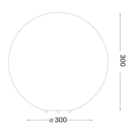 Ideal Lux - Lampada da esterno DORIS 1xE27/60W/230V Ø 30 cm IP44 grigia