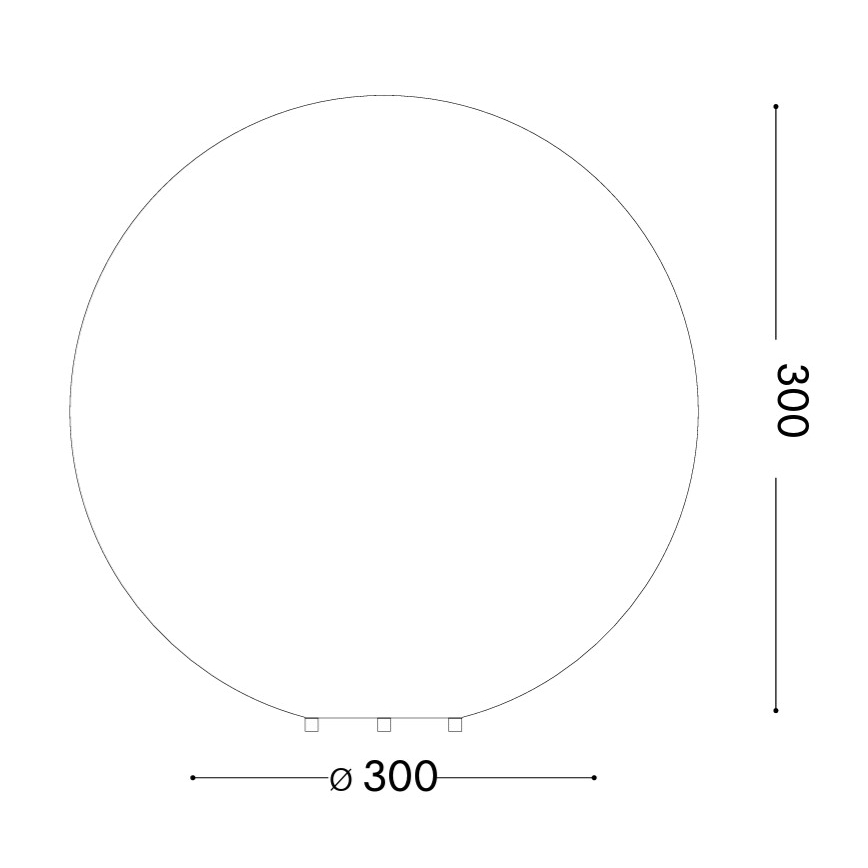 Ideal Lux - Lampada da esterno DORIS 1xE27/60W/230V Ø 30 cm IP44 grigia