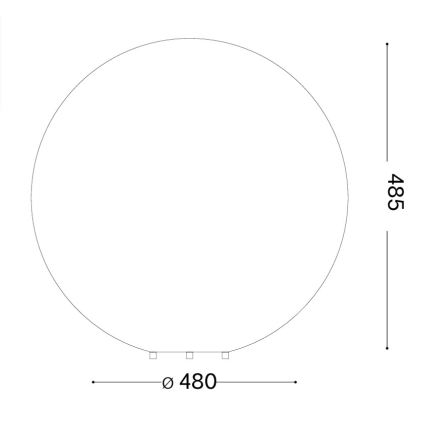 Ideal Lux - Lampada da esterno DORIS 1xE27/60W/230V Ø 48 cm IP44 grigia