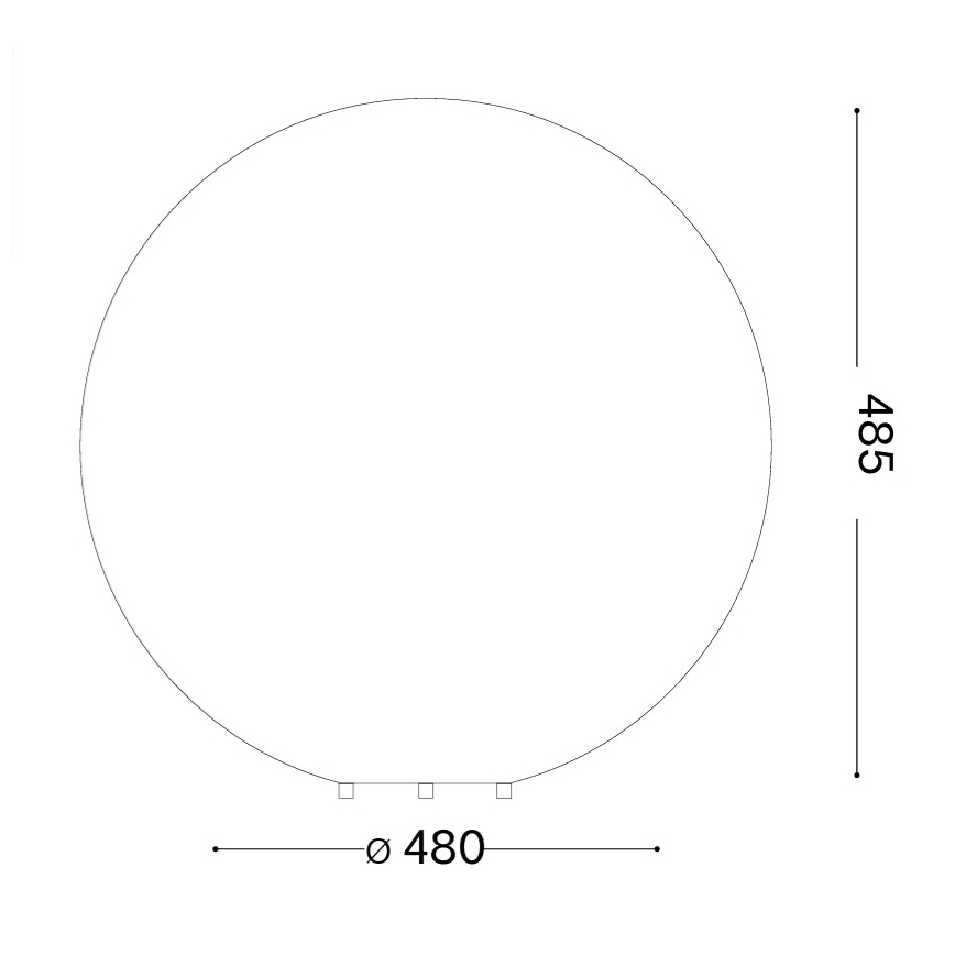 Ideal Lux - Lampada da esterno DORIS 1xE27/60W/230V Ø 48 cm IP44 grigia