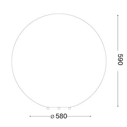 Ideal Lux - Lampada da esterno DORIS 1xE27/60W/230V Ø 58 cm IP44 grigia