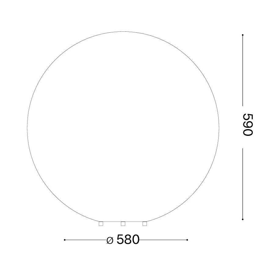 Ideal Lux - Lampada da esterno DORIS 1xE27/60W/230V Ø 58 cm IP44 grigia