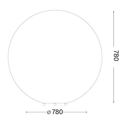 Ideal Lux - Lampada da esterno DORIS 1xE27/60W/230V Ø 78 cm IP44 grigia