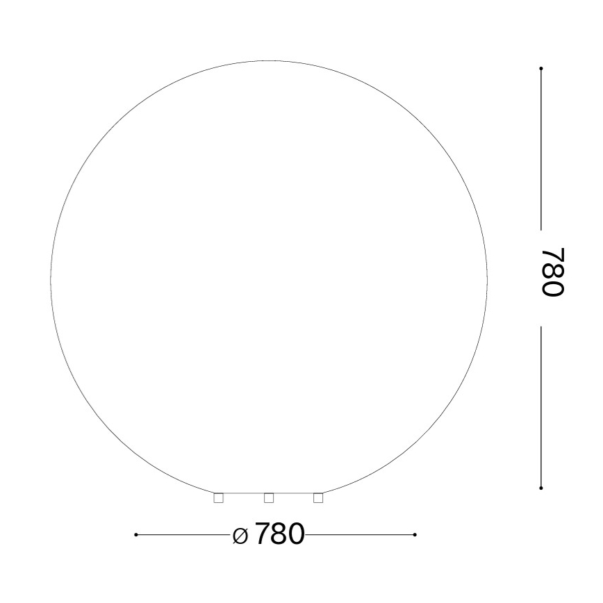 Ideal Lux - Lampada da esterno DORIS 1xE27/60W/230V Ø 78 cm IP44 grigia