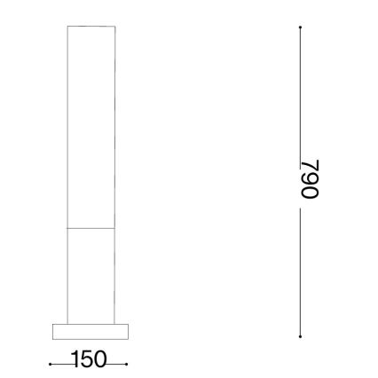 Ideal Lux - Lampada da esterno EDO OUTDOOR 1xGX53/15W/230V 79 cm IP65 marrone