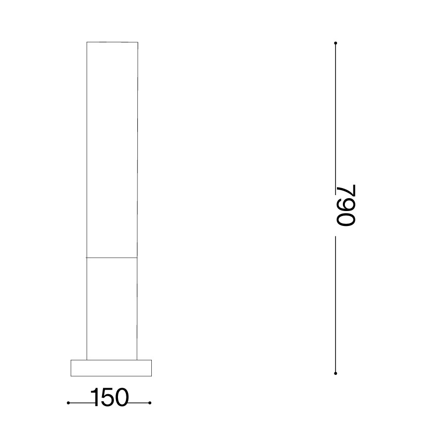 Ideal Lux - Lampada da esterno EDO OUTDOOR 1xGX53/15W/230V 79 cm IP65 marrone