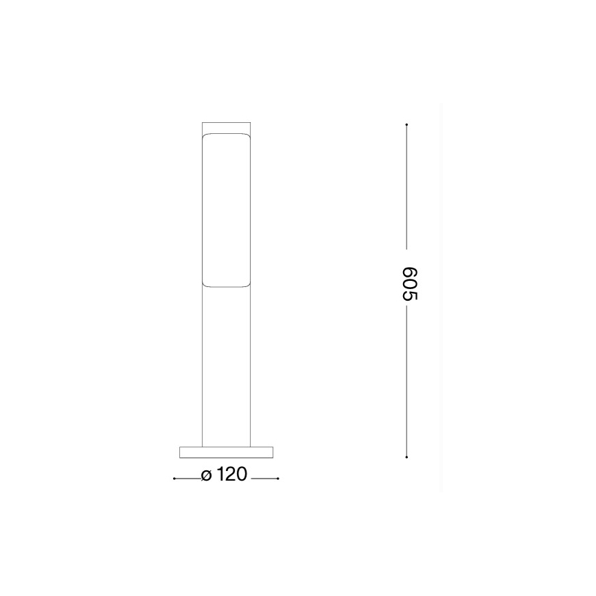 Ideal Lux - Lampada da esterno ETERE LED/9,5W/230V 4000K 60 cm CRI 90 IP44 nera