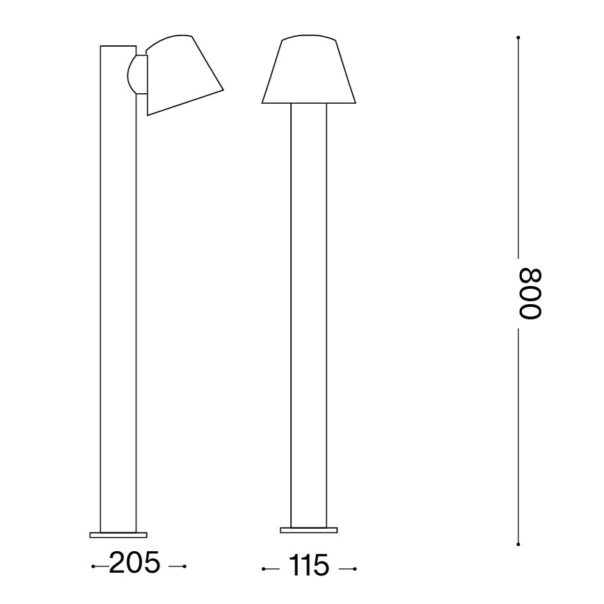 Ideal Lux - Lampada da esterno GAS 1xGU10/35W/230V 80 cm IP43 marrone