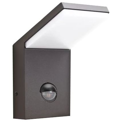 Ideal Lux - Lampada da esterno con sensore STYLE LED/9W/230V 4000K CRI 90 IP54 antracite