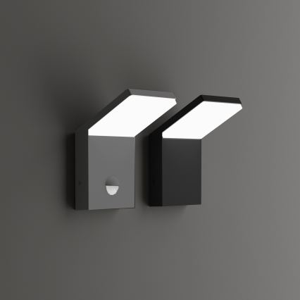 Ideal Lux - Lampada da esterno con sensore STYLE LED/9W/230V 4000K CRI 90 IP54 antracite