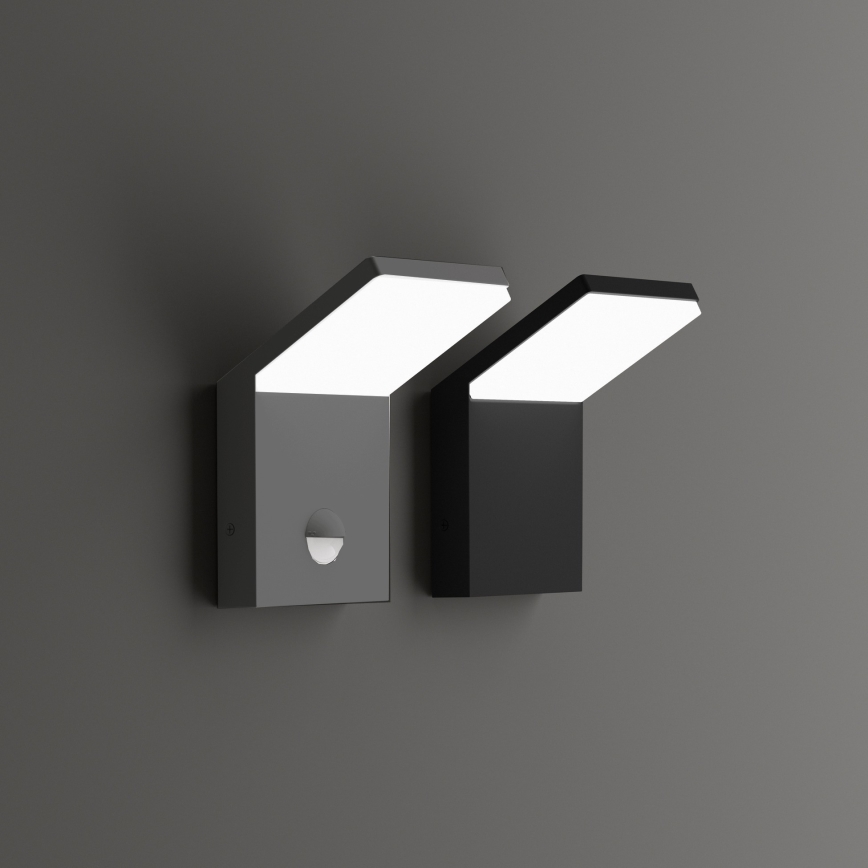 Ideal Lux - Lampada da esterno con sensore STYLE LED/9W/230V 4000K CRI 90 IP54 antracite
