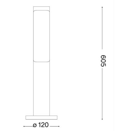 Ideal Lux - Lampada da esterno LED ETERE LED/9,5W/230V 4000K 60 cm CRI 90 IP44 marrone