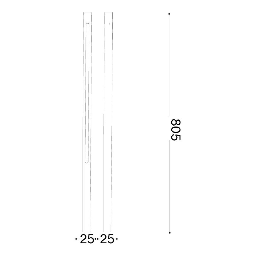 Ideal Lux - Lampada da esterno LED JEDI LED/12W/230V 80 cm CRI 90 IP65 antracite