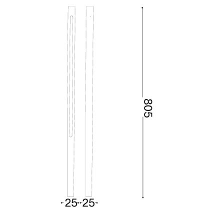 Ideal Lux - Lampada da esterno LED JEDI LED/12W/230V 80 cm CRI 90 IP65 marrone