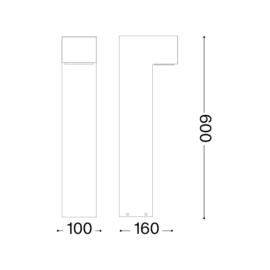 Ideal Lux - Lampada da esterno SIRIO 1xGX53/9W/230V 60 cm IP65 marrone