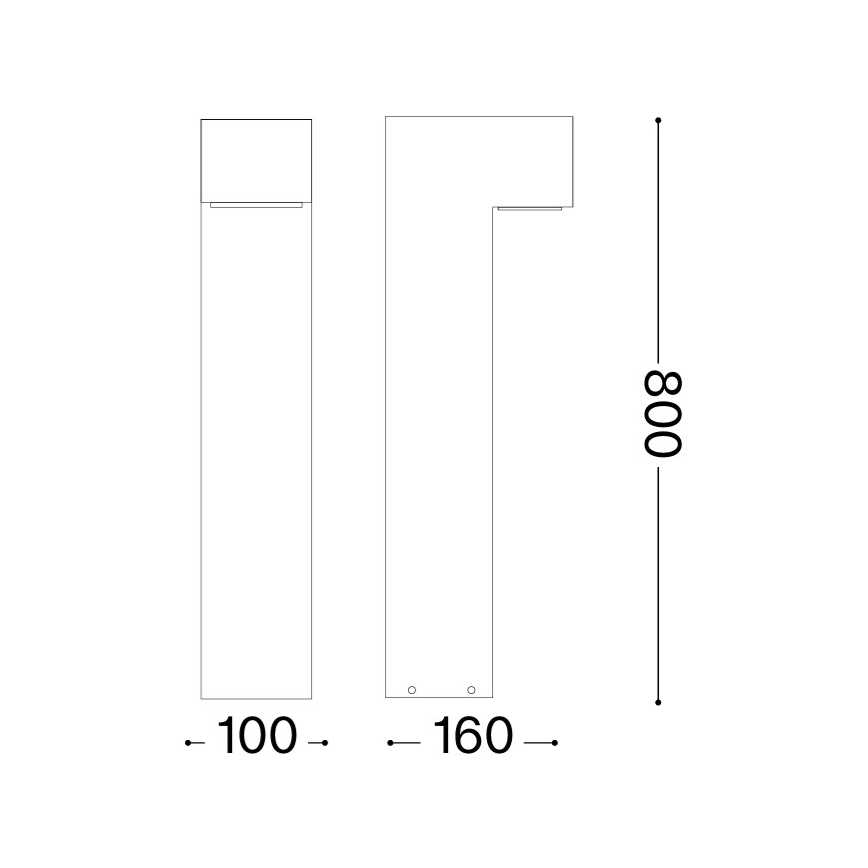 Ideal Lux - Lampada da esterno SIRIO 1xGX53/9W/230V 80 cm IP65 marrone