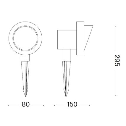 Ideal Lux - Lampada da esterno TERRA 1xGU10/28W/230V IP65 marrone