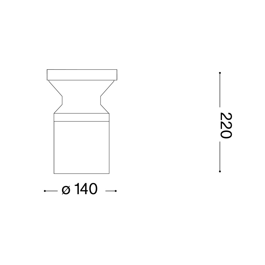 Ideal Lux - Lampada da esterno TORRE 1xE27/15W/230V 22 cm IP65 nera