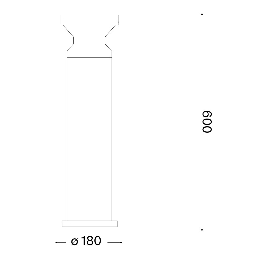 Ideal Lux - Lampada da esterno TORRE 1xE27/15W/230V 60 cm IP65 marrone