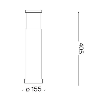 Ideal Lux - Lampada da esterno TRONCO, 1x E27/42W/230V, 40 cm, IP65, antracite