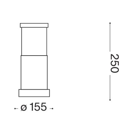 Ideal Lux - Lampada da esterno TRONCO 1xE27/42W/230V 25 cm IP65 marrone