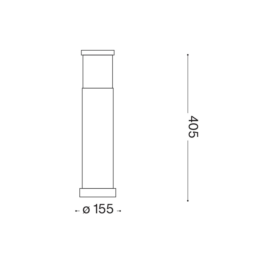 Ideal Lux - Lampada da esterno TRONCO 1xE27/42W/230V 40 cm IP65 nera
