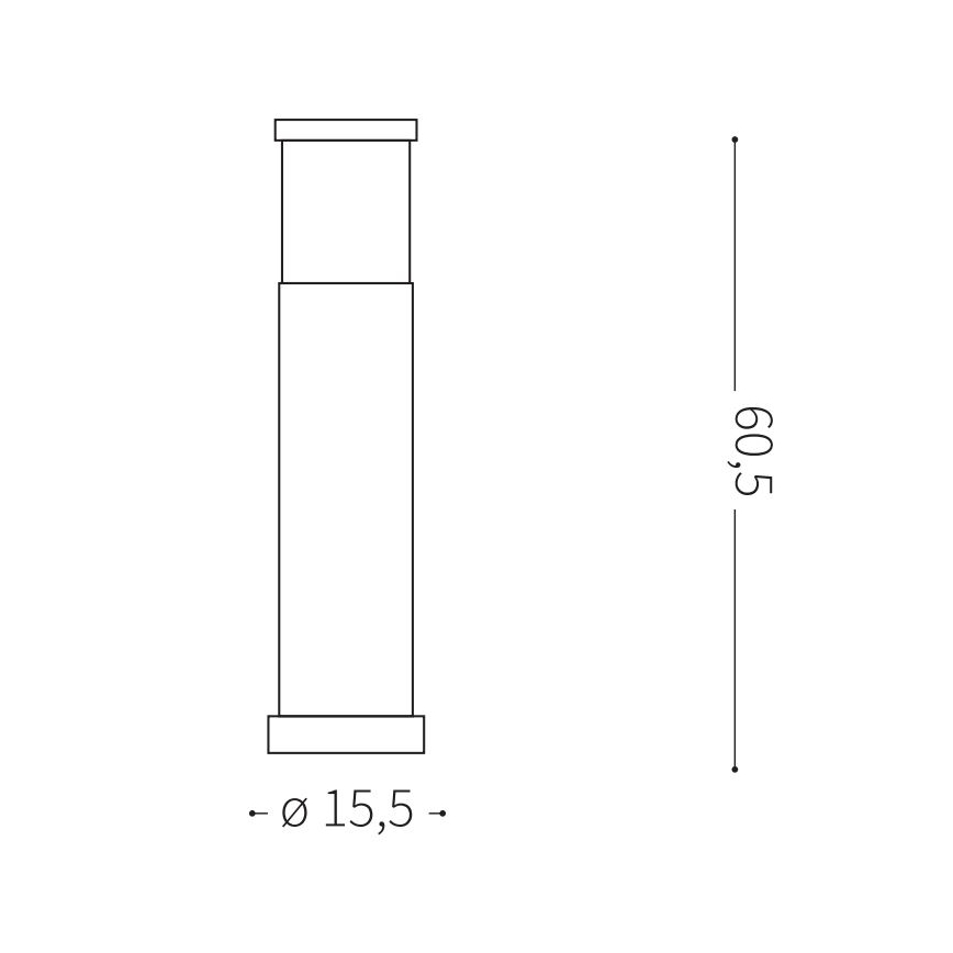 Ideal Lux - Lampada da esterno TRONCO 1xE27/42W/230V 60 cm IP65 antracite