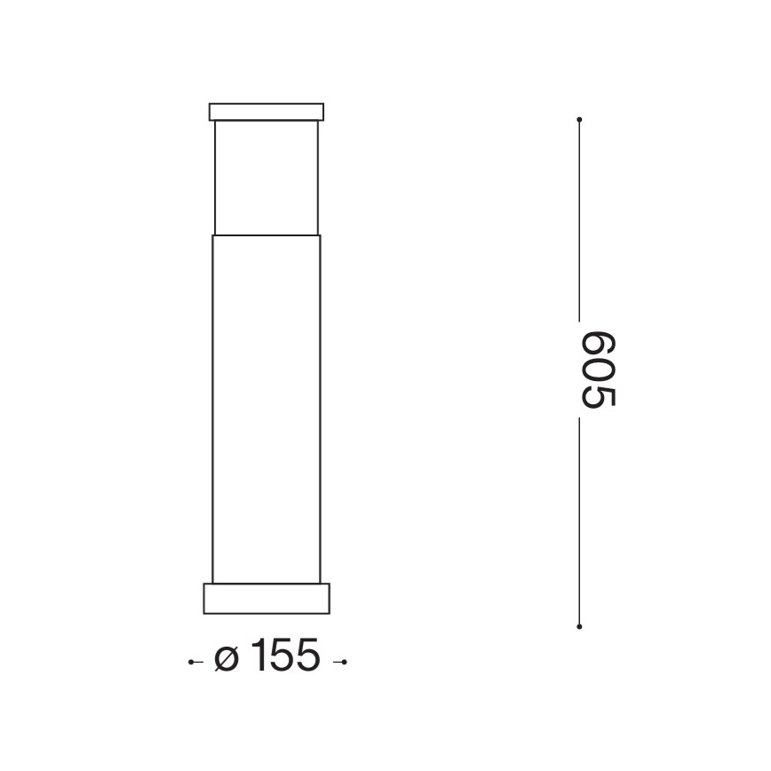 Ideal Lux - Lampada da esterno TRONCO 1xE27/42W/230V 60 cm IP65 marrone