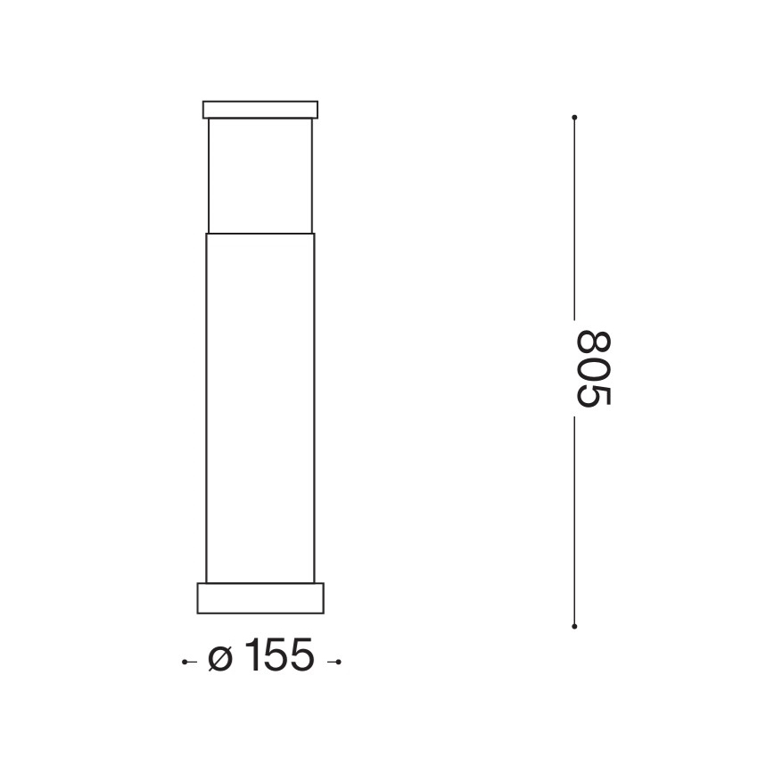 Ideal Lux - Lampada da esterno TRONCO 1xE27/42W/230V 80 cm IP65 marrone