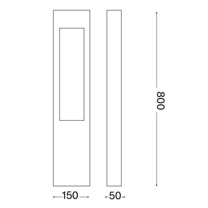 Ideal Lux - Lampada da esterno VEGA 1xG9/15W/230V 80 cm IP44 marrone